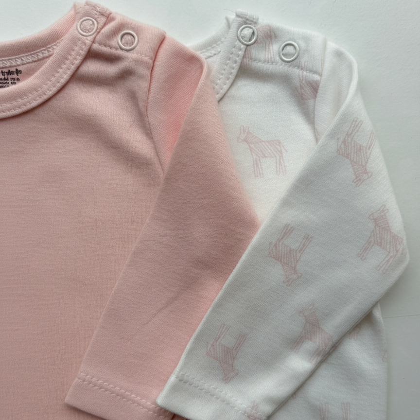 Set de 2 camisetas de algodón bebé